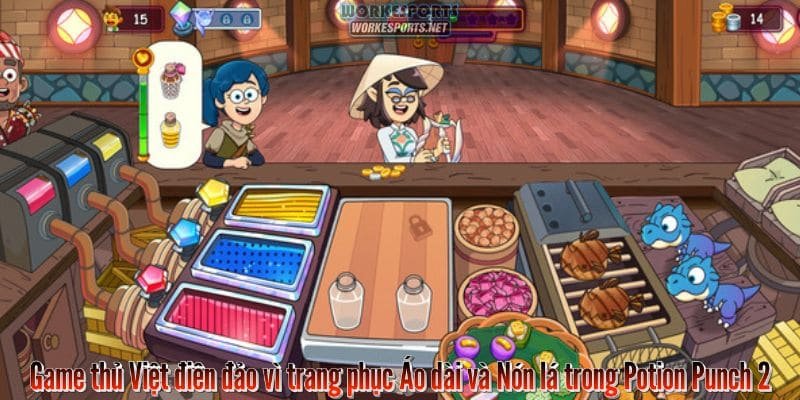 Game thủ Việt điên đảo vì trang phục Áo dài và Nón lá trong Potion Punch 2